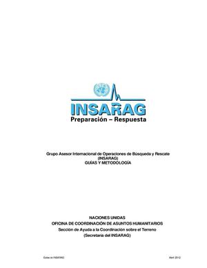 Insarag Guidelines 2012 Spa Read Version
