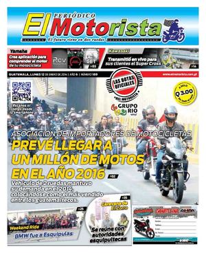 Periódico El Motorista 12 de Enero del año 2015