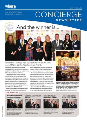 CONCIERGE NEWSLETTER WINTER 2014/15