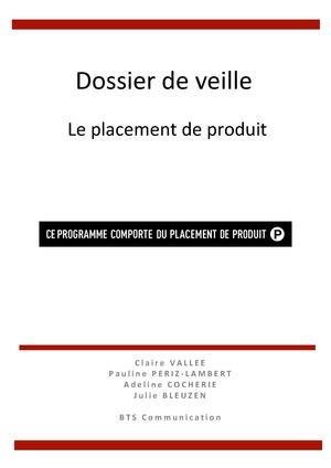 Le placement de produit