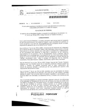 Decreto No 20151500000085 Pico Y Placa 2015