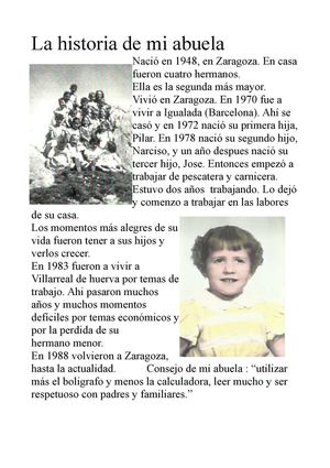 Biografia de mi abuela
