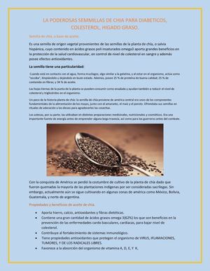 La Poderosas Semmillas De Chia Para Diabeticos