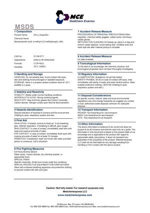 (R)-(-)-Ibuprofen 51146 57 7 MSDS Med Chem Express