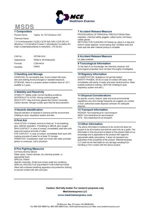 1alpha, 24, 25 Trihydroxy VD2 457048 34 9 MSDS Med Chem Express