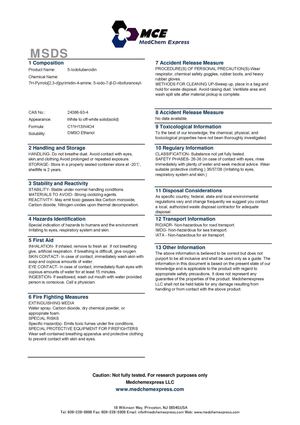 5 Iodotubercidin 24386 93 4 MSDS Med Chem Express