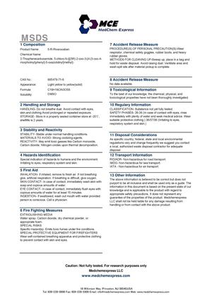 5 R Rivaroxaban 865479 71 6 MSDS Med Chem Express