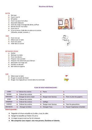 Routines à Imprimer