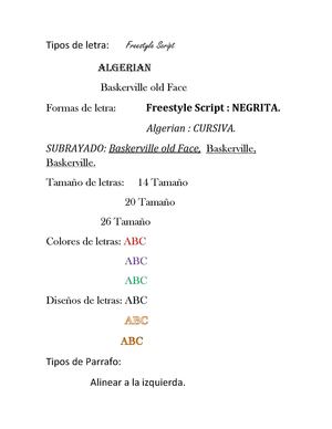 Tipos De Letra