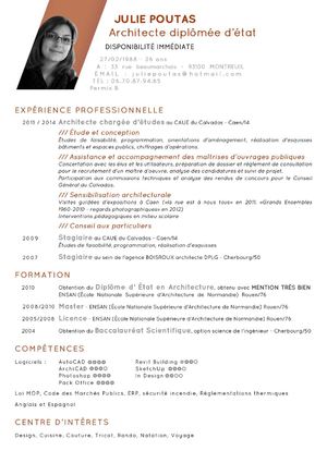 julie poutas / cv