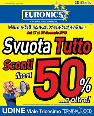 Volantino Euronics Galimberti Udine dal 17 al 31 gennaio