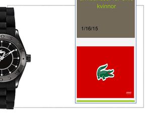 Stroppig Lacoste Armbandsur För Chic Kvinnor