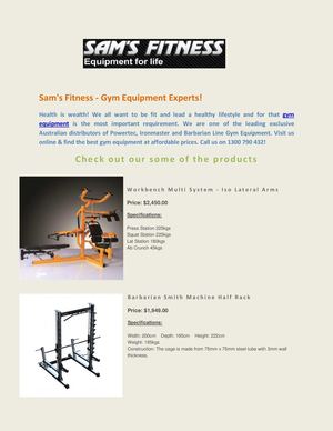 Samsfitness Gym Equipments Revised