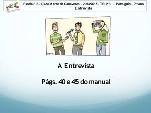 A entrevista -características