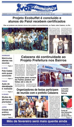 Voz dos Municípios, 16 a 22 de janeiro de 2015 – Nº 3065