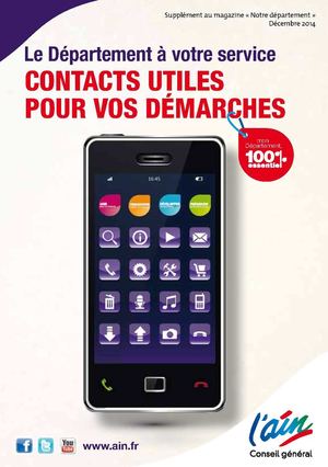 Contacts utiles, le Département à votre service - Supplément du magazine n°29