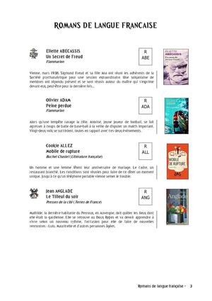 Romans de langue française