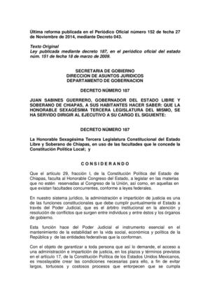 Ley de Justicia Alternativa del Estado de Chiapas