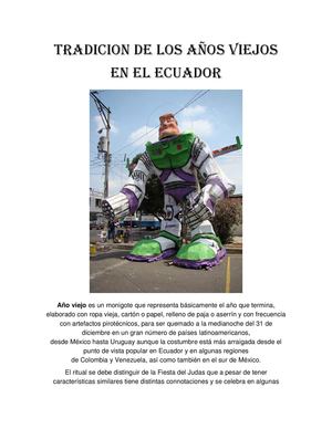Tradicion De Los Años Viejos En El Ecuador