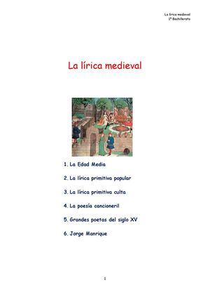 Lírica Medieval