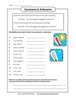 Synonims vs antonyms