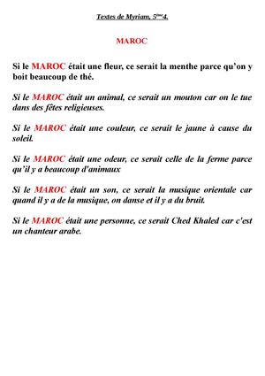 Textes De Myriam