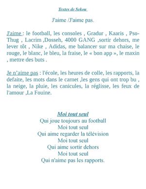 Textes de Sekou