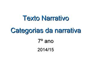 Categorias Da Narrativa