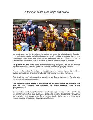 La Tradición De Los Años Viejos En Ecuador