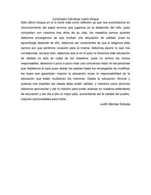 Conclusión Individual Cuarto Bloque