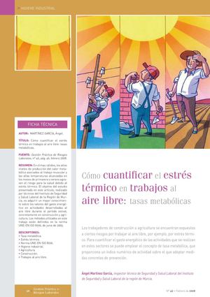 Como Cuantificar El Estrés Térmico En Trabajos Al Aire Libre Tasas Metabólicos