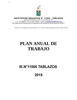 Plan Anual 2015 Ok Vb Docx Ok Ok 19 De Enero 2015