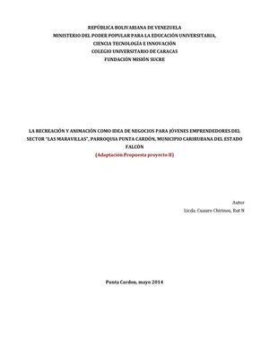 Proyecto Sociocomunitario Turistico