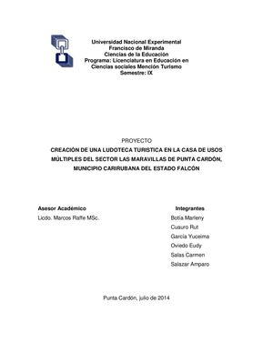 Proyecto Sc Turismo Las Maravillas