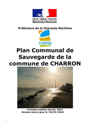 PCS 17 charron - préambule et présentation de la commune