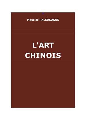 Paleologue, Maurice : L'art chinois