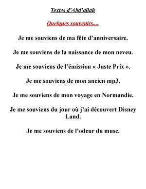 Textes d’Abd’allah