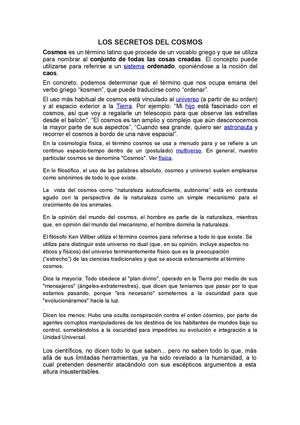 Los Secretos Del Cosmos