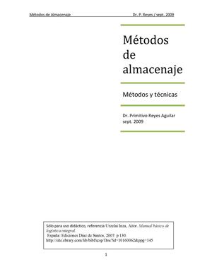Métodos De Almacenaje