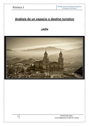 Análisis de Jaén como espacio turístico