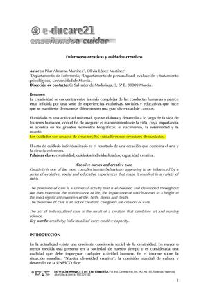 Bid 01 3 Enfermería Y Cuidados Creativos