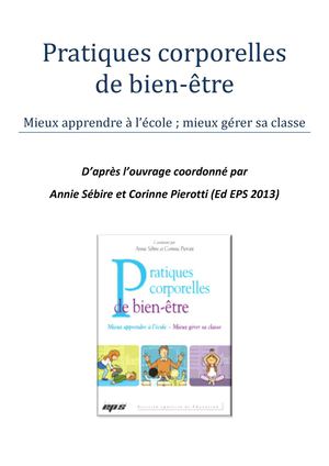 Pratiques Corporelles de bien-être