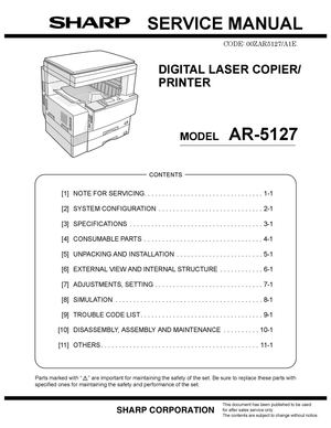 Sharp Digital Laser Copier Printer Ar 5127