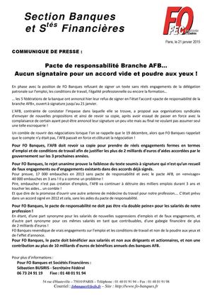 Communique Pacte De Responsabilite 21 Janvier 2015