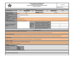 F 016 Formato Proyecto Formativo