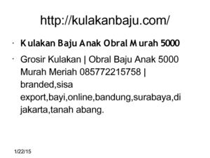 Kulakan Baju Anak Obral Murah 5000