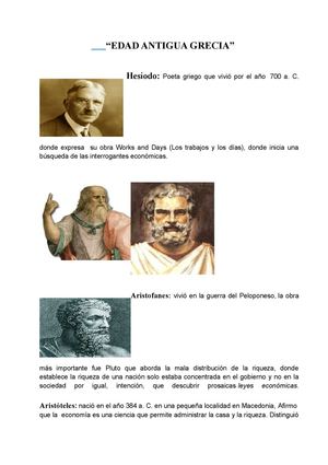 Historia del pensamiento economico