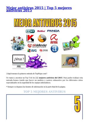 Mejor Antivirus 2015