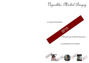 CARNET DE LIVRAISONS MENSUELLES 2015