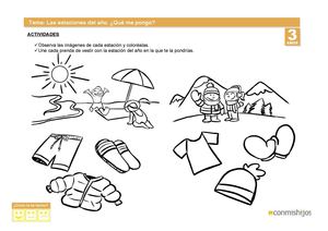 Ficha Estaciones sobre la ropa